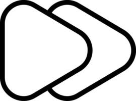 Fast Forward Outline Icon vector