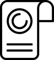 Invoice Outline Icon vector