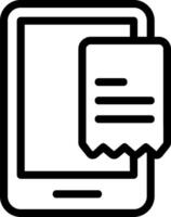 Postpaid Bill Outline Icon vector