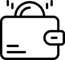 Saving Wallet Outline Icon vector