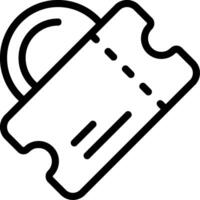 Ticket Payment Outline Icon vector