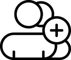 Invite Contact Outline Style Icon vector