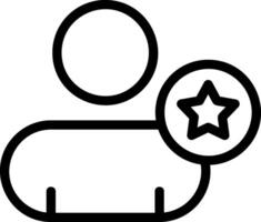 Favourite Contact Outline Style Icon vector