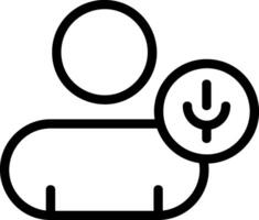 Voice Chat Outline Style Icon vector
