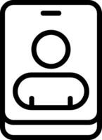 Contact Outline Icon vector