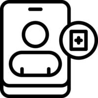 Add to List Outline Icon vector