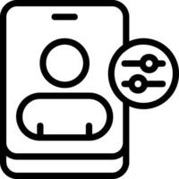 Contact Setting Eps Icon vector