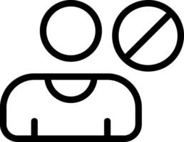 Outline Block Contact Icon vector