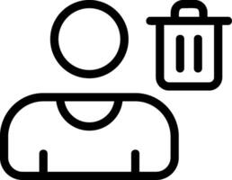 Outline Delete Contact Icon vector