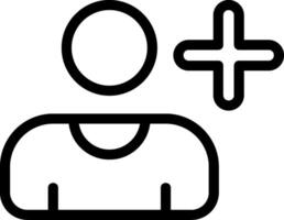 Outline Add Contact Icon vector