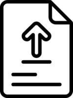 Outline Upload Document Eps Icon vector
