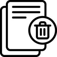 Outline Delete Document Icon vector