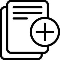 Outline Add Document Icon vector