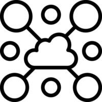 Cloud Computing Outline Style Icon vector