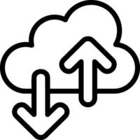 Data Transfer Outline Style Icon vector