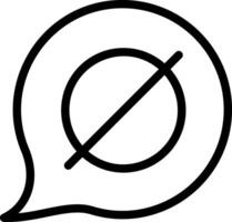 Empty Chat Outline Style Icon vector