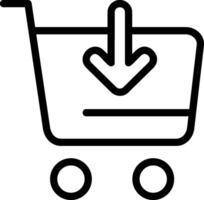 Outline Add to Cart Icon vector