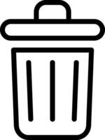 Outline Trash Outline Style Icon vector