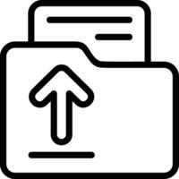 Upload Folder Outline Style Icon vector