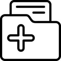 Add Folder Outline Style Icon vector