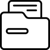 Remove Folder Outline Style Icon vector