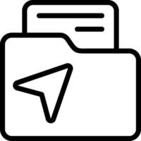 Share Folder Outline Style Icon vector