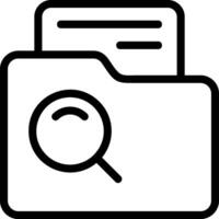 Search Folder Outline Style Icon vector