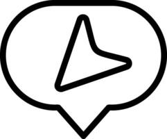 Incoming Message Outline Style Icon vector
