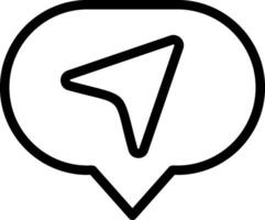 Outgoing Message Outline Style Icon vector