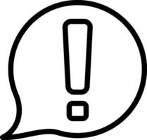 Warning Sign Outline Style Icon vector