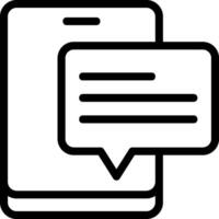 Mobile Message Outline Style Icon vector