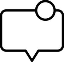 Chat Notification Outline Style Icon vector