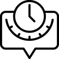 Chat Timestamp Outline Style Icon vector