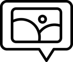 Message Image Outline Style Icon vector