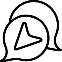 Text Reply Outline Style Icon vector