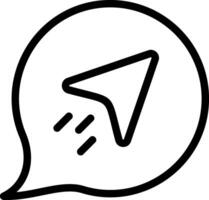 Message Send Outline Style Icon vector