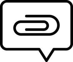 Attachment Outline Style Icon vector