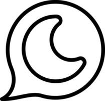 Dark Mode Chat Outline Style Icon vector