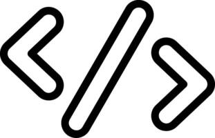 Code Outline Style Icon vector