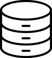 Database Outline Style Eps Icon vector