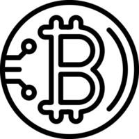 Cryptocurrency Outline Style Eps Icon vector