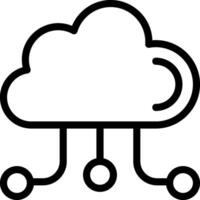 Cloud Computing Outline Style Eps Icon vector