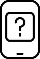 FAQ Outline Style Eps Icon vector