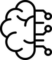 Machine Learning Outline Style Icon vector