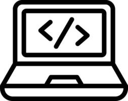 Coding Outline Style Eps Icon vector