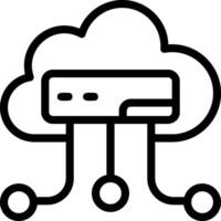 Web Hosting Outline Style Icon vector