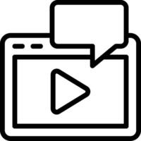 Online Course Outline Style Icon vector