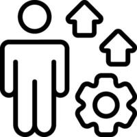 Skill Development Outline Style Icon vector