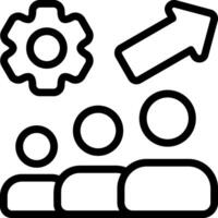 Employee Development Outline Style Icon vector