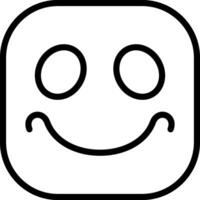 Smiling Face Smiling Black Icon vector